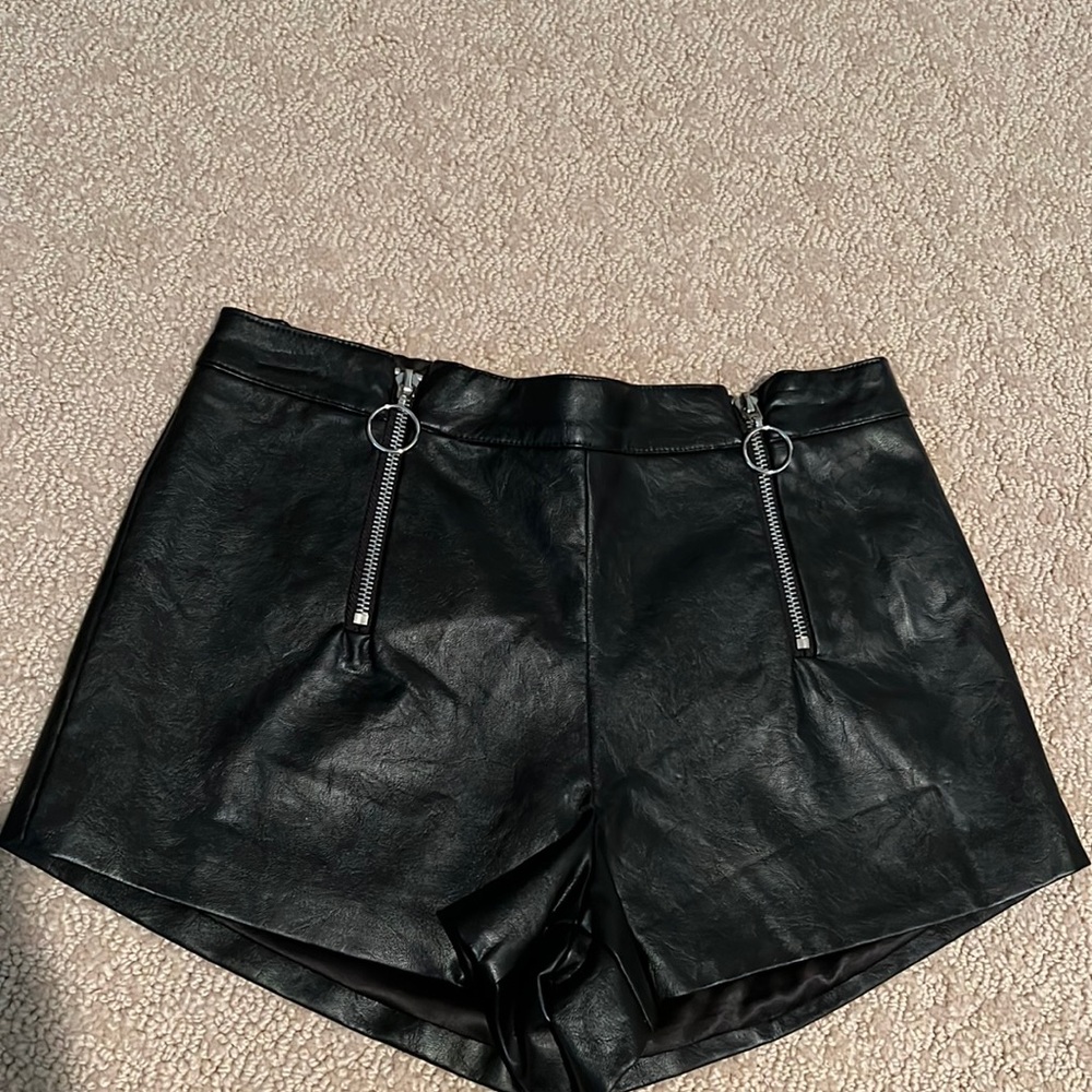 NEW LF Seek The Label Faux Leather Shorts (firm price)